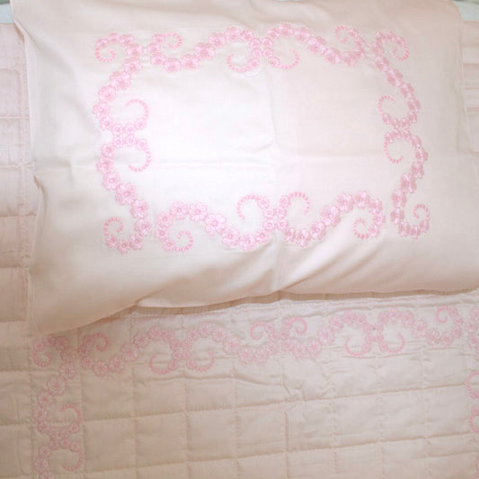 Pink Swirls Boudoir Pillow Cover