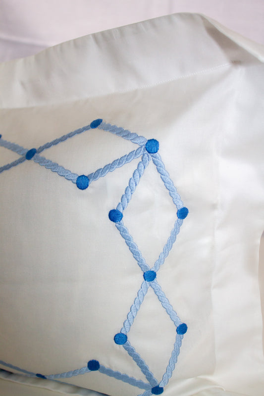 Blue Diamond Boudoir Pillow Cover