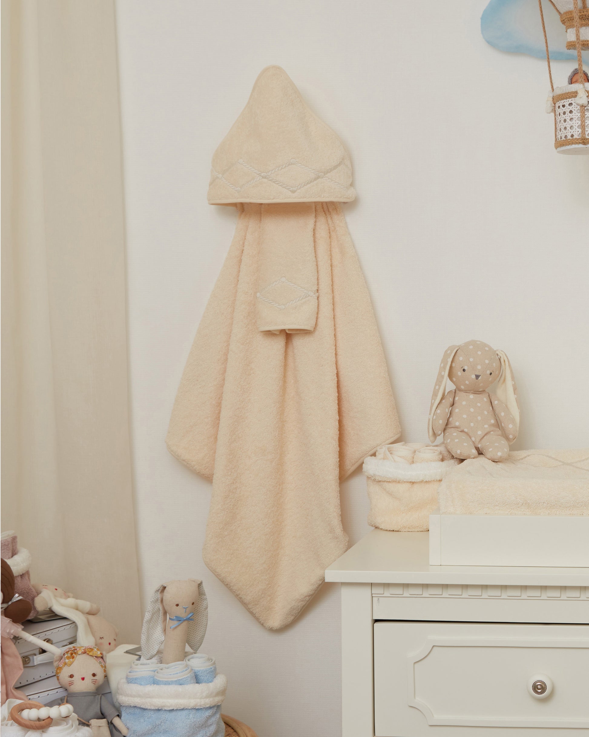 ANICHINI Bambini Gioia Bath Towels - Luxury Italian-made Baby Towels